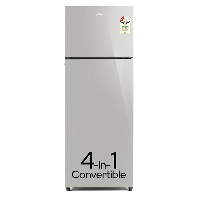 Godrej 308 L 2 Star Nano Shield Technology Inverter Frost Free Double Door Vibe Refrigerator (RF EON 331B RCIT ST RH, Steel Rush)